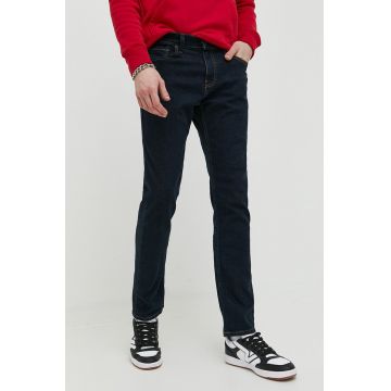 Hollister Co. jeansi barbati, culoarea albastru marin