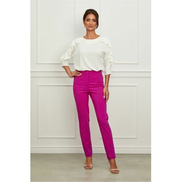 Pantaloni LaDonna fucsia cu dunga