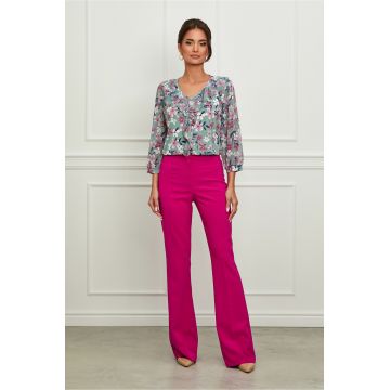 Pantaloni LaDonna fucsia evazati