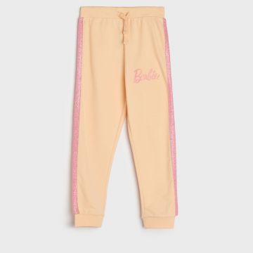 Sinsay - Pantaloni sport jogger Barbie - Bej