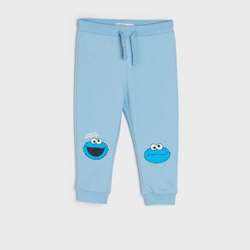 Sinsay - Pantaloni sport jogger Sesame Street - Albastru