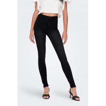 Blugi skinny cu talie inalta