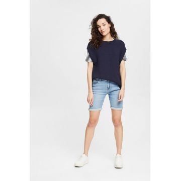 Pantaloni scurti de denim cu aspect decolorat