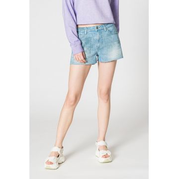 Pantaloni scurti de denim cu aspect decolorat