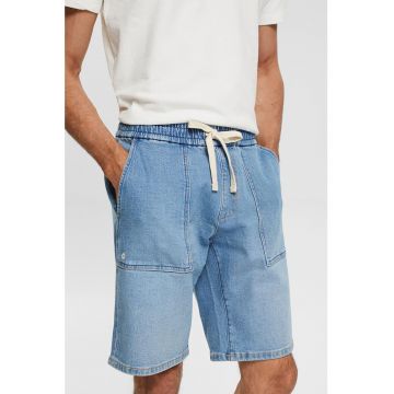 Pantaloni scurti de denim cu snururi