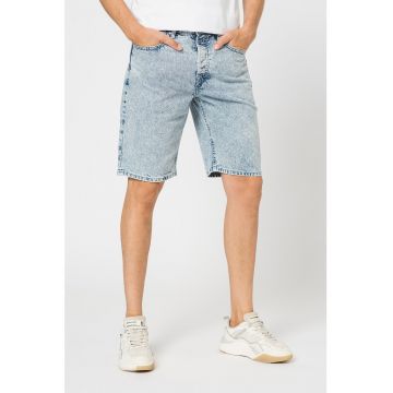 Pantaloni scurti din denim cu aspect decolorat Savi