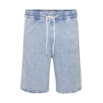 Pantaloni scurti din denim cu benzi laterale contrastante Daisy