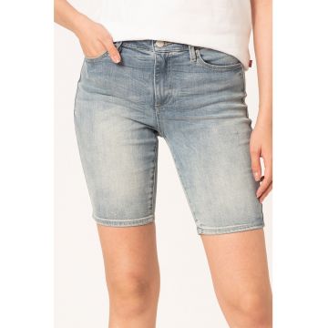 Pantaloni scurti din denim skinny cu talie medie
