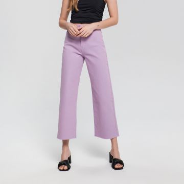 Sinsay - Blugi scurți high waist - Violet
