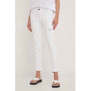 Answear Lab jeansi femei, culoarea alb