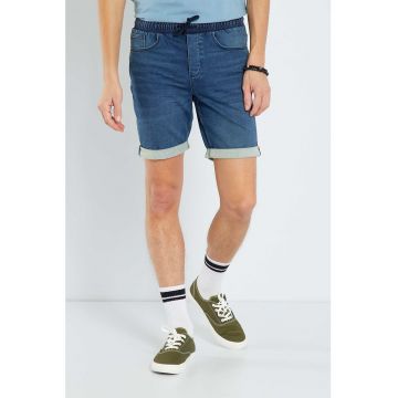 Bermude din denim cu snur de ajustare