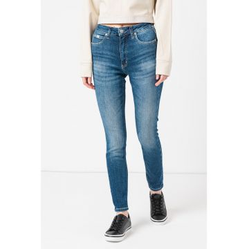 Blugi skinny cu talie inalta
