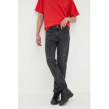 Levi's jeansi 502 TAPER barbati, culoarea negru