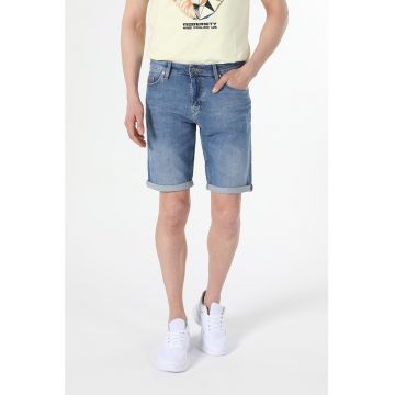 Pantaloni scurti de denim cu croiala dreapta