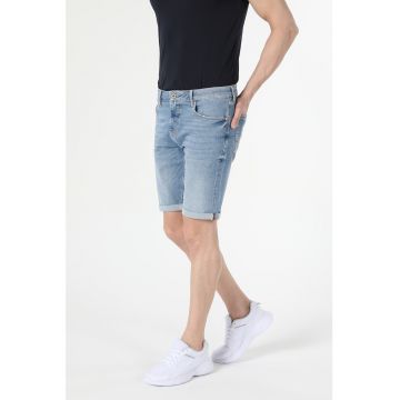 Pantaloni scurti de denim cu croiala dreapta