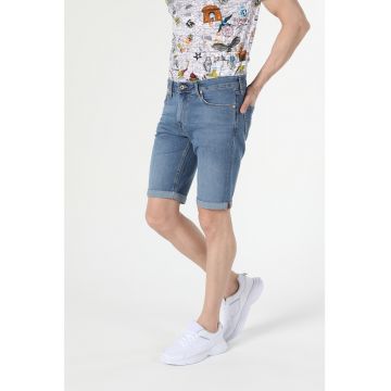 Pantaloni scurti de denim cu croiala dreapta