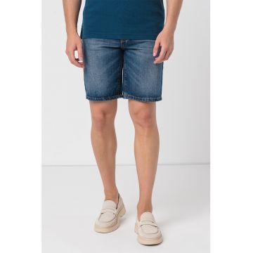 Pantaloni scurti din denim cu aspect decolorat