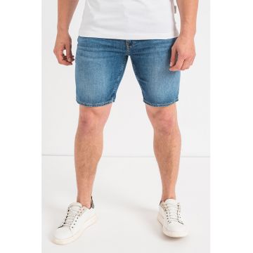 Pantaloni scurti din denim cu aspect decolorat