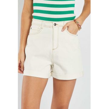 Pantaloni scurti din denim cu talie inalta