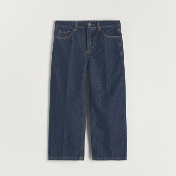 Reserved - Pantaloni classic denim wide leg - Bleumarin