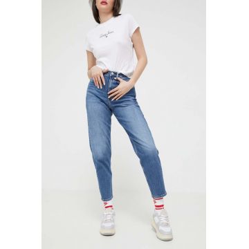 Tommy Jeans jeansi MOM JEAN femei high waist