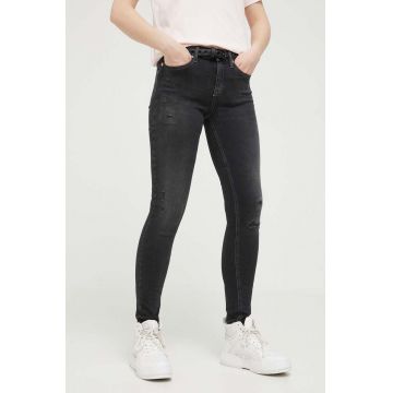 Tommy Jeans jeansi Nora femei, culoarea negru