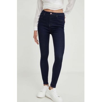 Answear Lab jeansi femei, culoarea albastru marin