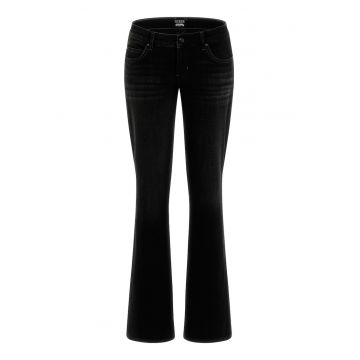 Blugi bootcut din amestec de modal cu talie medie
