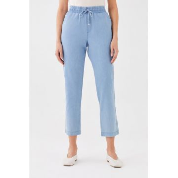 Blugi jogger cu talie inalta