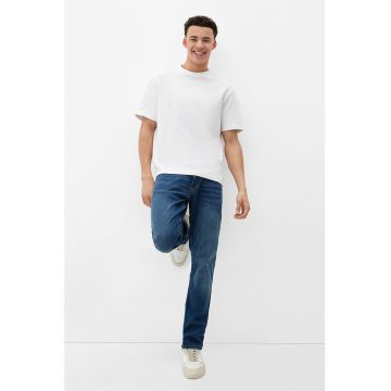 Blugi regular fit cu aspect decolorat