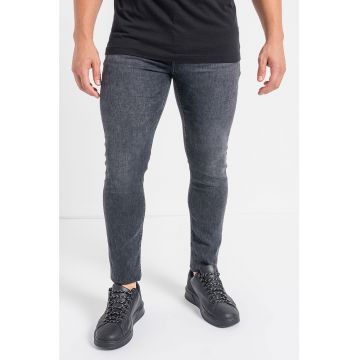 Blugi skinny cu model uni