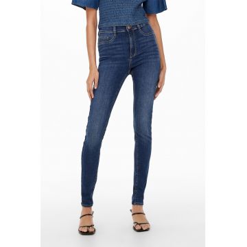 Blugi skinny cu talie inalta