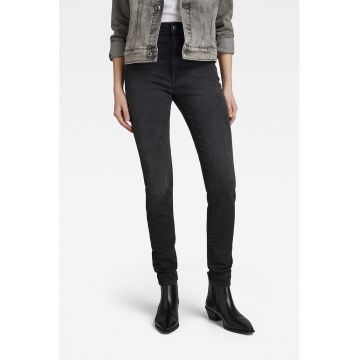 Blugi skinny din amestec de bumbac organic cu talie inalta Kafey