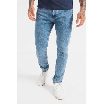 Blugi slim fit cu aspect decolorat Austin