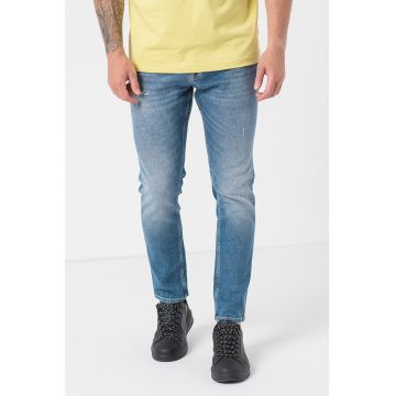 Blugi slim fit cu aspect decolorat Austin
