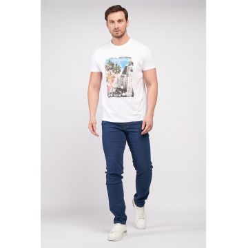 Blugi slim fit cu talie medie