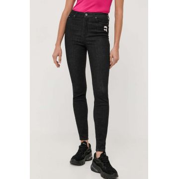 Karl Lagerfeld jeansi Ikonik 2.0 femei, culoarea negru