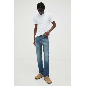Levi's jeansi 513 SLIM STRAIGHT barbati, culoarea albastru marin