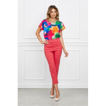 Pantaloni Lara corai cu buzunare Pantaloni Lara corai cu buzunare