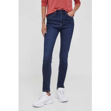 Pepe Jeans jeansi femei, culoarea albastru marin