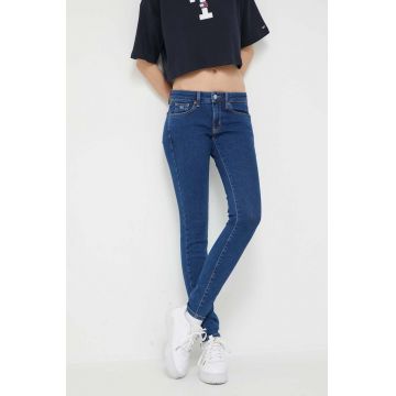 Tommy Jeans jeansi Sophie femei, culoarea albastru marin