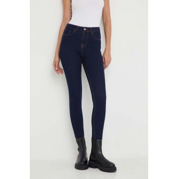 Answear Lab jeansi X limited collection NO SHAME femei, culoarea albastru marin