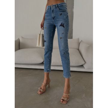 Blugi mom fit elastici