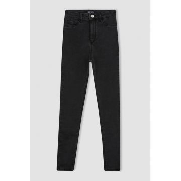 Blugi skinny cu talie inalta