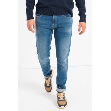 Blugi slim fit cu 5 buzunare