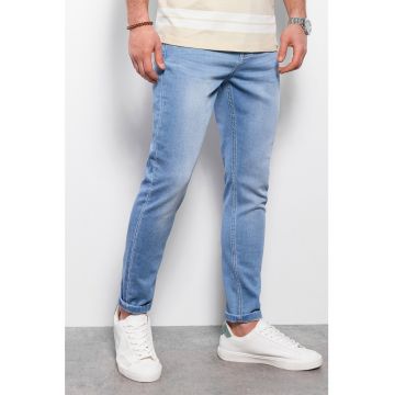 Blugi slim fit cu aspect decolorat