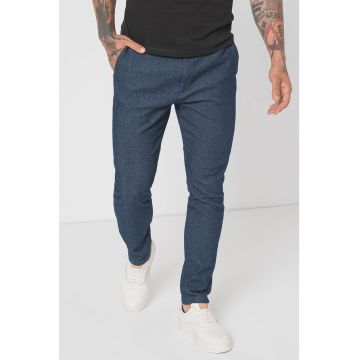 Blugi slim fit cu talie joasa