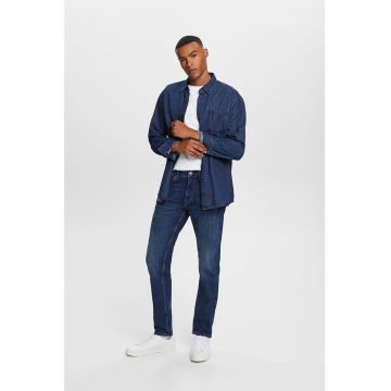 Blugi slim fit cu talie medie si model cu 5 buzunare