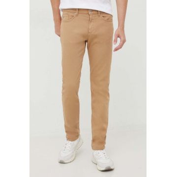 BOSS jeansi Delaware barbati, culoarea bej