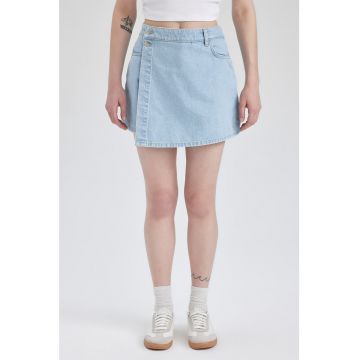 Fusta-pantalon din denim